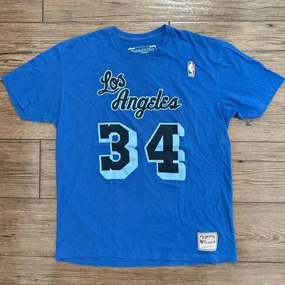 Mitchell & Ness Shaquille O’Neal #34 Los Angeles Lakers XL T-Shirt NBA USED - Image 1 of 4