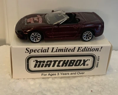 2012 Matchbox ColorComp metalflake maroon GUY FERRO'S 2000 Corvette. 1:60 - Image 1 of 4