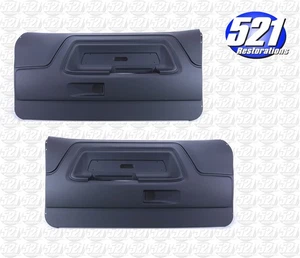 Front Door Interior Panels Fits 70-74 Challenger Black BEST GRAIN Metro Tooling - Picture 1 of 3