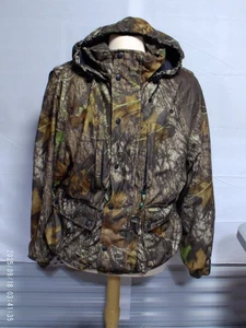 "Pre-Owned" Remington Mens M Mossy Oak Breakup Camo Jacket Double Zip & Button - Picture 1 of 11