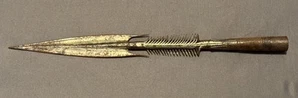 Intricate Authentic Hand Forged War Spear Head Weapon African - Picture 1 of 11