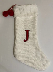 18" Premium St. Nicholas Square Knit Monogram Christmas Stocking Letter "J" - Picture 1 of 1
