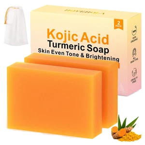 Kojic Acid Turmeric Soap Bar - Dark Spot Remover for Face Even Skin Tone, Moistu - Picture 1 of 12