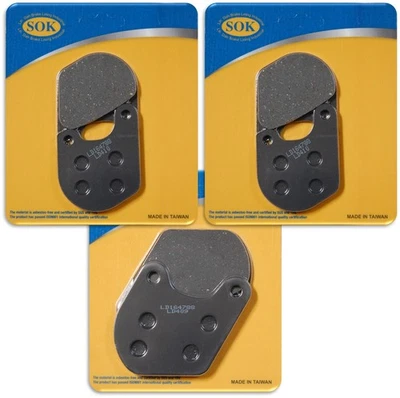 Pastillas de freno delanteras y traseras aptas para Harley Davidson XLS 1000 Roadster 1979-1981 XLS1000 Foto 1 de 2