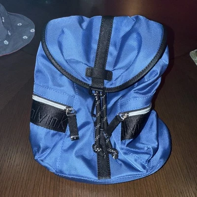 Calvin Klein Talia Navy Nylon Backpack blue turquoise  - Image 1 of 4