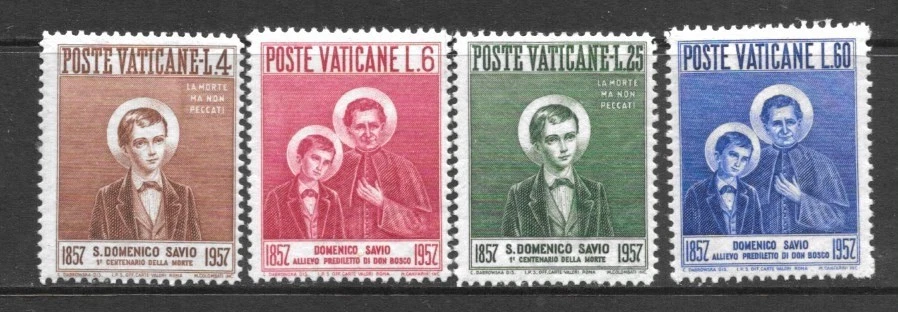 Sello de la Ciudad del Vaticano, 1957, sc # 219-22 (4), MLH / va - 114 Foto 1 de 1