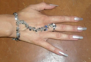 baciamano gioiello CUORE BAGNO ARGENTO BACIA MANO BRACCIALE ANELLO - Foto 1 di 1