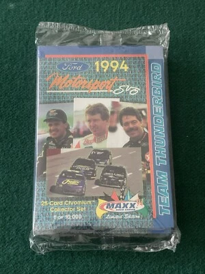 1994 Maxx FORD MOTORSPORTS Team Thunderbird SEALED 25 Card CHROMIUM NASCAR Set - Image 1 of 4