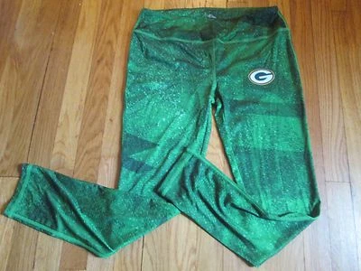 PANTALONES DE YOGA MAJESTUOSOS PARA MUJER NFL GREEN BAY PACKERS RENDIMIENTO BASE GENIAL TALLA M Foto 1 de 3