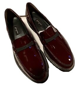 PAUL GREEN Nox Patent Leather Loafers  Mahogany Sz 7