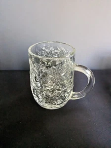 Princess House FANTASIA Poinsettia Crystal Coffee Mug   - Picture 1 of 4