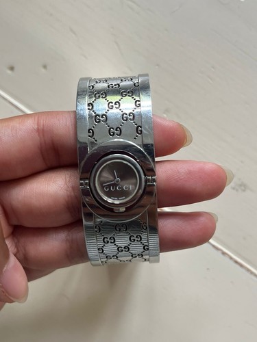 RARO Orologio Gucci Twirl YA112 Bracciale Argento Quadrante Bronzo