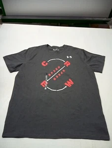 2XL Under Armour Crew Speed Heat Gear Grey Short Sleeve Mens Tee Shirt NWT - Picture 1 of 5