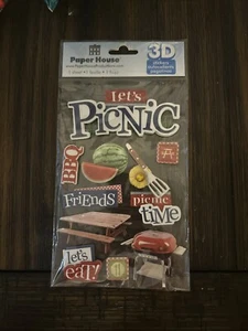 Casa di carta 3D ~ PICNIC ~ set adesivi rialzati ~ nuovo con scatola ~ bello! SPEDIZIONE VELOCE!! - Foto 1 di 1
