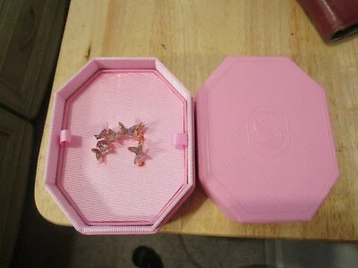 SWAROVSKI LILIA 3 X BUTTERFLY RINGS SET 5409014 SIZE 58 PINK - Image 1 of 4