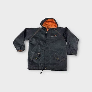 Vintage Quiksilver Black Long Sleeve Button And Zip Up Hooded Jacket Medium - Picture 1 of 13