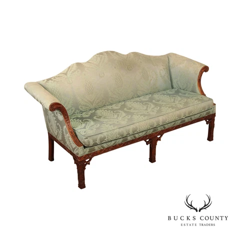 Hickory Chair Chinese Chippendale Style Carved Mahogany Sofa Cover