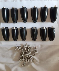 Lot of 12x Black Tom LUGS w/mount screws, HUNTINGTON, used, wear *M6 - Picture 1 of 8