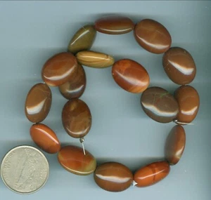 17 Natural American Jasper Flat Oval beads ID Bruneau Jasper Beads 15mm x 18mm - Picture 1 of 1