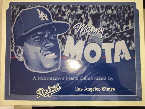 POSTER Manny Mota Los Angeles Dodgers L.A. Times Insert Publication (about 8x11) Cover
