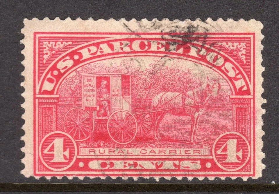 United States Scott #Q 4 F/VF Used 1913 4 Cent Rural Carrier - Image 1 of 1
