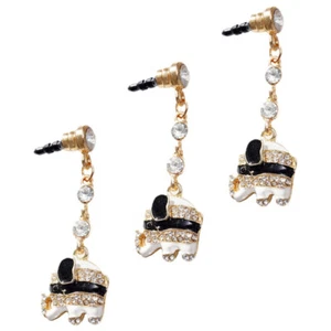 3 Pcs Anti Earphone Jack Crystal Earphone Plug Earphone Charm Jack - Zdjęcie 1 z 12