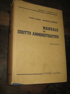 MANUALE DI DIRITTO AMMINISTRATIVO  GUIDO LANDI GIUSEPPE POTENZA QUINTA EDIZIONE - Imagen 1 de 1