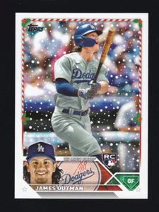 2023 Topps Holiday #H186 JAMES OUTMAN RC Los Angeles Dodgers ROOKIE CARD - Picture 1 of 2