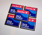 5pcs New Sandisk 512MB CompactFlash CF Memory Card  SDCFJ/SDCFB - 512 MB CF Card