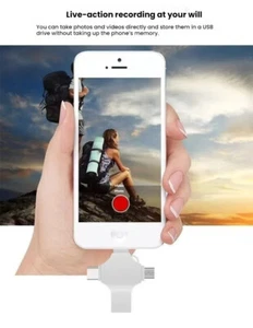 4 in 1 USB 3.0 Flash Drive 2TB Memory Photo Stick for iPhone Samsung Android - Picture 1 of 6