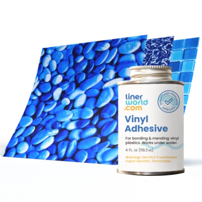 Kit de reparación y parche de revestimiento de piscina - Parche de vinilo de 2'x2' + pegamento de 4 oz - ¡3 patrones! Foto 1 de 2