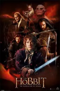 The Hobbit Desolation of Smaug : Fire Montage - Maxi Poster 61cm x 91.5cm - Picture 1 of 1