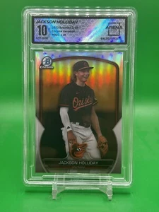 2023 Bowman Draft Chrome Image Variation SP Jackson Holliday #BDC-118 AC 10 GEM - Picture 1 of 2