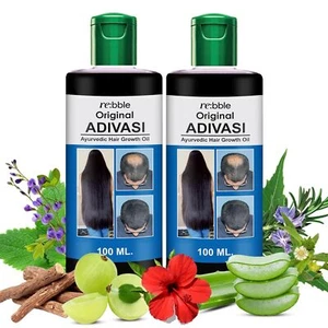 Adivasi Olio per Capelli, Adivasi Olio per Capelli alle Erbe per la Crescita dei Capelli, 100 ML, Confezione da 2 - Foto 1 di 7