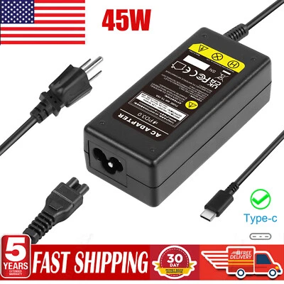 For Samsung Chromebook 4+ XE350XBA-K02US AC Adapter USB C Type C Charger 45W - Image 1 of 4