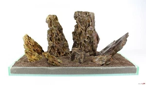 Aquarium Rock Fish Tank Natural Decoration DRAGON STONE 1kg Set - Picture 1 of 10