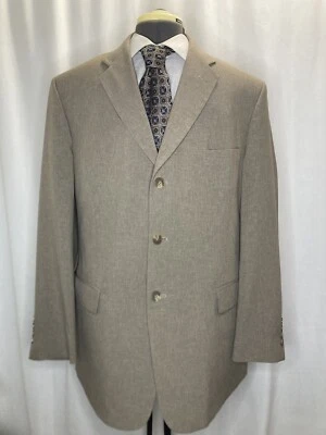 J Ferrar Hombres 41R 45" Blazer Abrigo Deportivo Traje Chaqueta Beige Marrón 3 Botones Foto 1 de 4