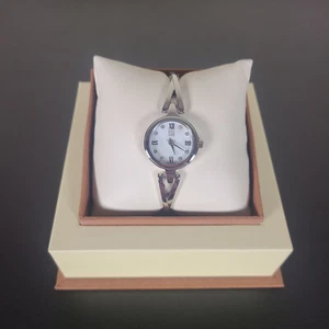 ESQ by Movado Women's Quartz Wristwatch – Silver Bangle w/ Crystal Markers - Picture 1 of 6