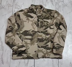Cabela's Lined Insulated Tan Fleece Camo Full-Zip Hunting Jacket Men's XL - Picture 1 of 12
