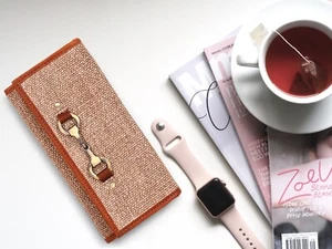 Aaron Leather Goods Geldbörse für Damen - Natur - Bild 1 von 5
