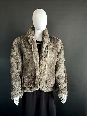 Vintage Berman's Crop Fur coat Warm Brown Size M - Image 1 of 4