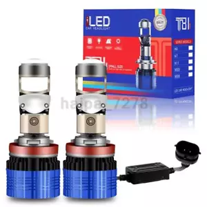 H11 LED LHD Projector Lens Headlight Kit Low Beam Bulb H8 H9 6000K White 12000LM - Picture 1 of 11