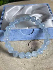 Pakistanischer Aquamarin in Perfektion: Elastisches Armband - Picture 1 of 5