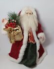 Santa Claus Tree Topper Red Green Gold 18" Mantle Table Decor Christmas