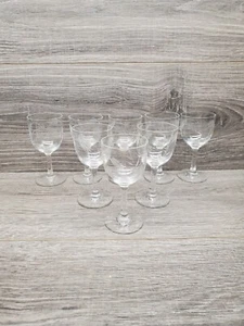 (8) Vtg Noritake Sasaki Etched Wheat Crystal Cordial Glasses - Picture 1 of 5
