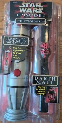1999 Star Wars Episode 1 Darth Maul COLLECTOR WATCH With LIGHTSABER Display Case - Image 1 of 4