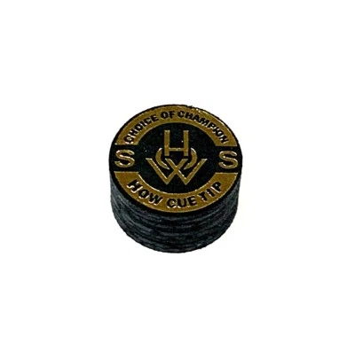 (1) How (BLACK) Pool Cue Tip - Choice Of Champion - (S = Soft) - ONE TIP