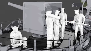Segunda Guerra Mundial Royal Navy - 4 pulgadas Mk IX Gun Crew - Juego de 5 figuras - Imagen 1 de 7