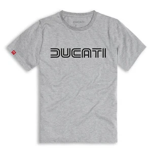 Ducati Graphic Ducatiana 80S Short Sleeve T-Shirt Gray New - Picture 1 of 1