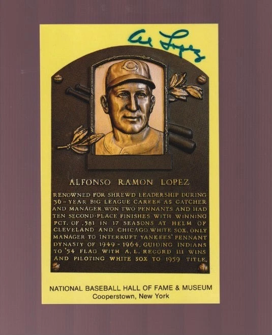 Al Lopez  Signed & Autograph Hall of Fame Postcard - Image 1 of 1